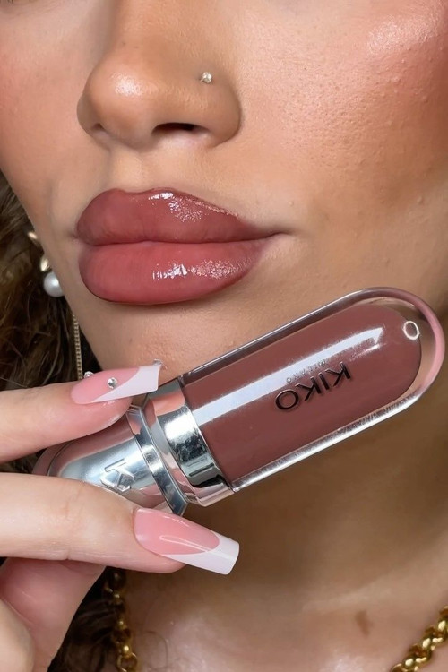 لیپ گلاس قهوه ای kiko milano