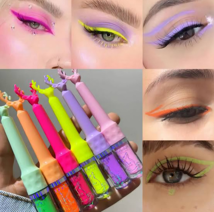 خط چشم رنگی مویی طرح گوزن Huda moji🎀