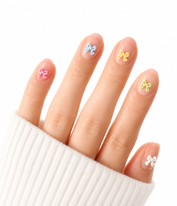 پک استیکر برجسته ناخن طرح پاپیون متنوع🎀